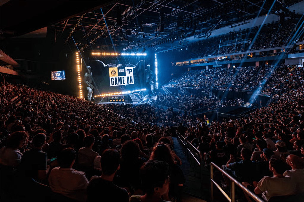 The MongolZ vs paiN semifinal at the Moody Center, BLAST Austin Major 2025